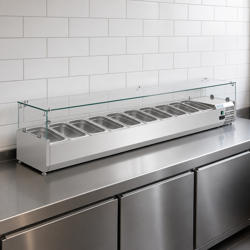 Commercial Countertop Prep Fridge 10x 1/4GN capacity