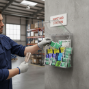 Premium 50 Person First Aid Kit - HSE Compliant with Comprehensive Supplies and Wall Fixing Bracket