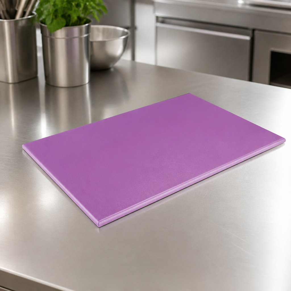 High density purple chopping board 450x300x25mm