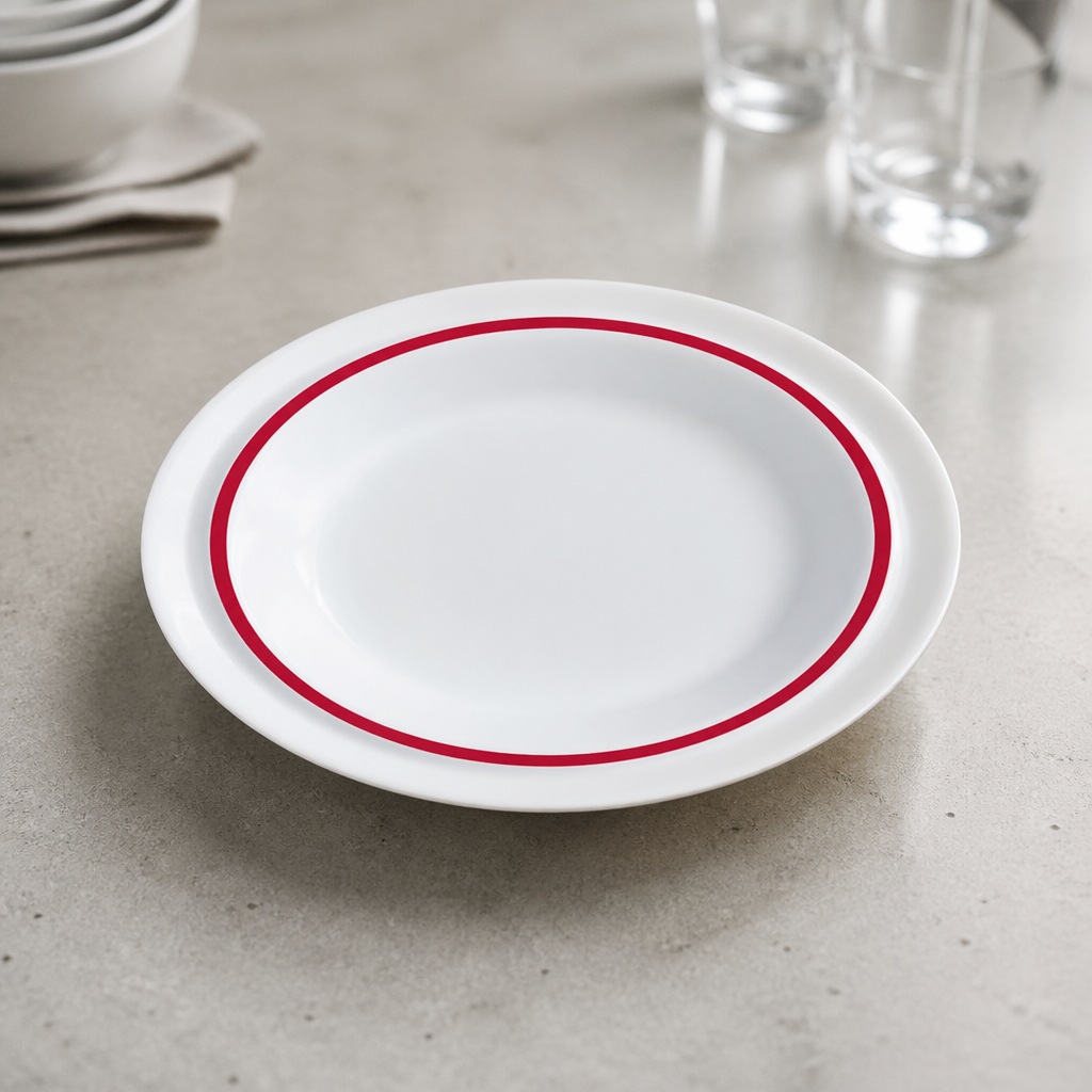 Commercial Soup Dishes 230mm Red 12 Pack Care Home