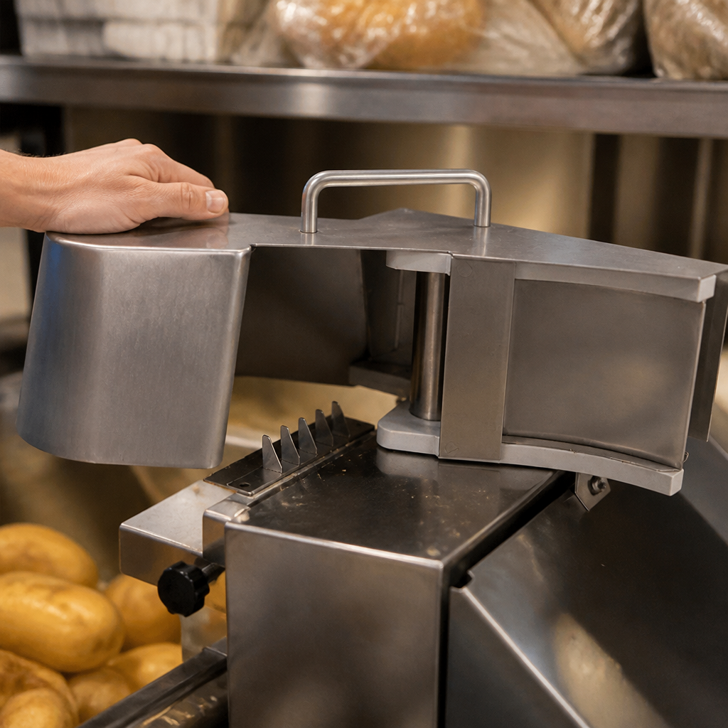 Commercial Potato Chipper Knife Block Assembly 14mm Stainless Steel