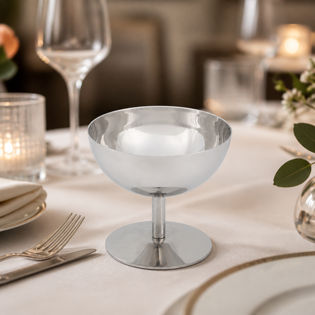 Commercial Stemmed Sundae Cup 250ml elegant dessert glass