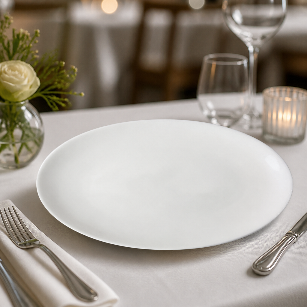 Commercial Whitehall Coupe Oval Plates 330mm - 6 Pack