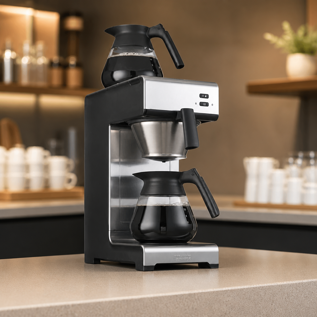 Commercial filter coffee machine with 2 x 1.7 Ltr decanters