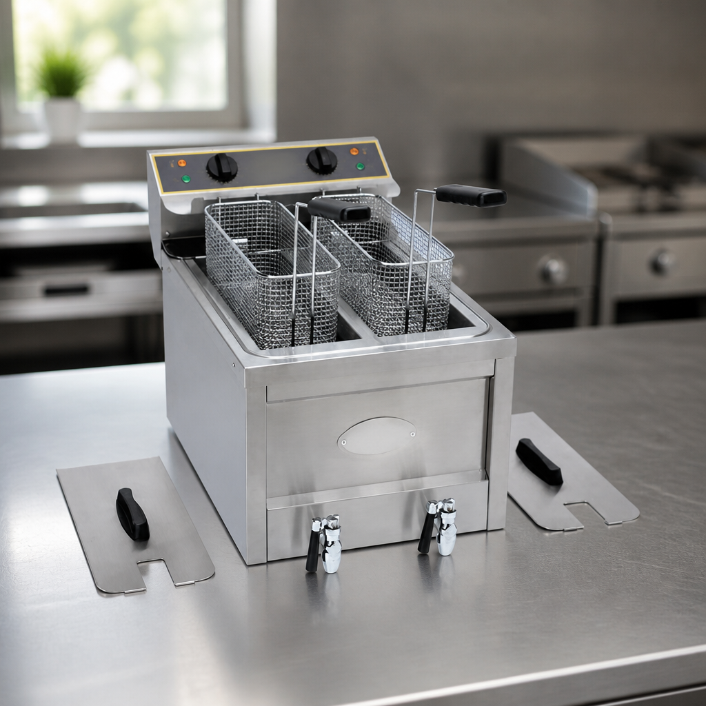 Commercial Countertop Electric Fryer 30kg Capacity
