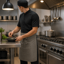 Commercial Chef Clothing Bundle with Adjustable Apron and Cap