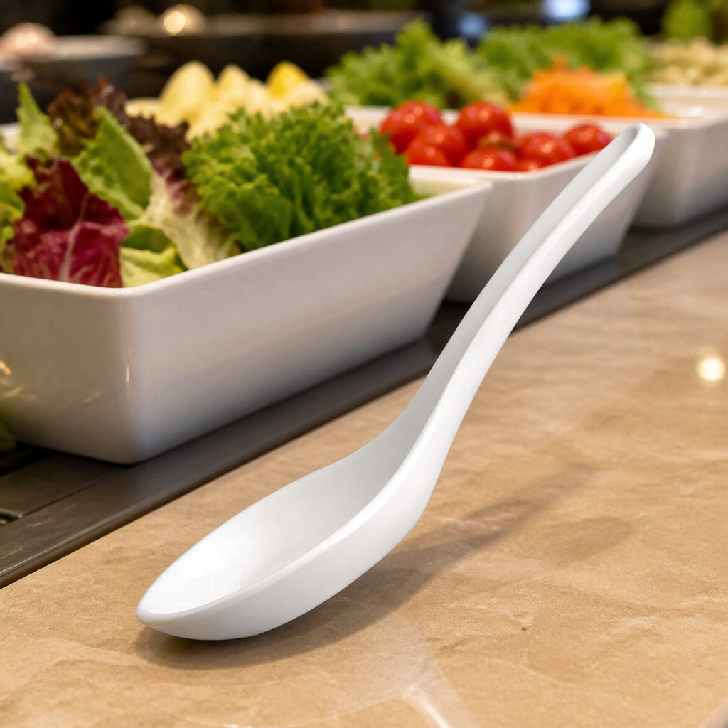 Commercial Melamine Canape Spoon 1345mm Stackable