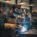 Premium Shade 5 Welding Goggle with Green PVC Frame and Polycarbonate Lens for Enhanced Eye Protection