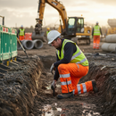 Premium High Visibility Overtrousers in Orange with EN471 and EN343 Compliance for Enhanced Safety