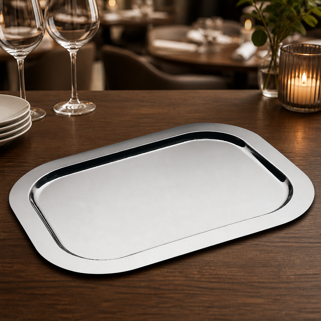 Commercial Stainless Steel Rectangular Tray 300x480mm