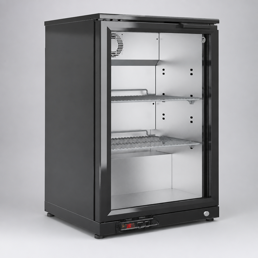 Commercial Back Bar Cooler 137Ltr Single Door 900mm Height