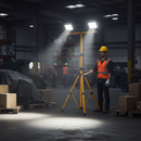 Premium 20W LED Floodlight with Twin Head, Adjustable Tripod Stand, 3600 Lumens for Construction and Site Work
