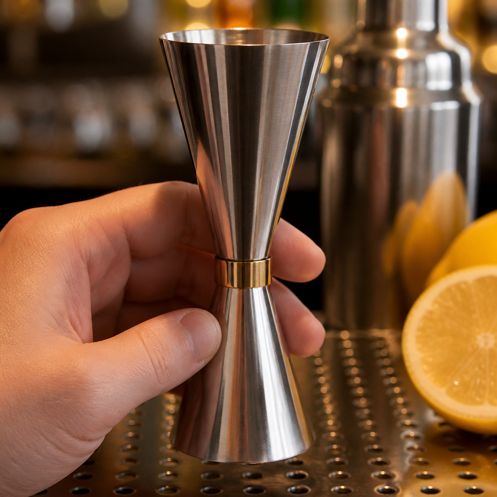 25ml/50ml Commercial Cocktail Jigger with Copper Band