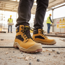 Premium Honey Nubuck Metal Free Waterproof Safety Boot - Sizes 3-13 with Enhanced Comfort and Durability