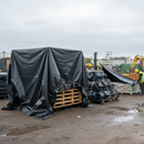 Premium Heavy Duty Multi-Folded Black Polythene Sheeting Roll - 4m x 25m, 500 Gauge Thickness for Versatile Applications