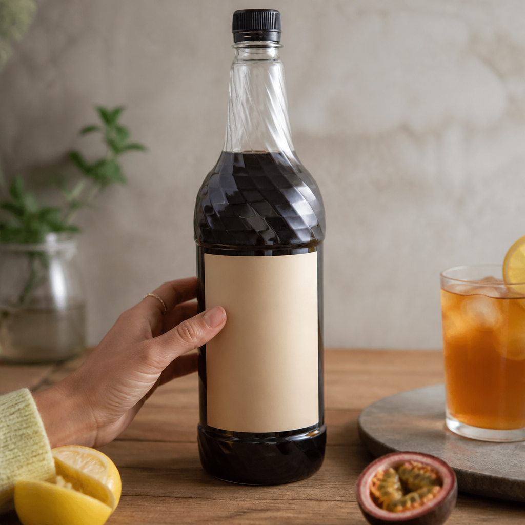 Commercial Passionfruit Lemon Iced Tea Syrup 1Ltr