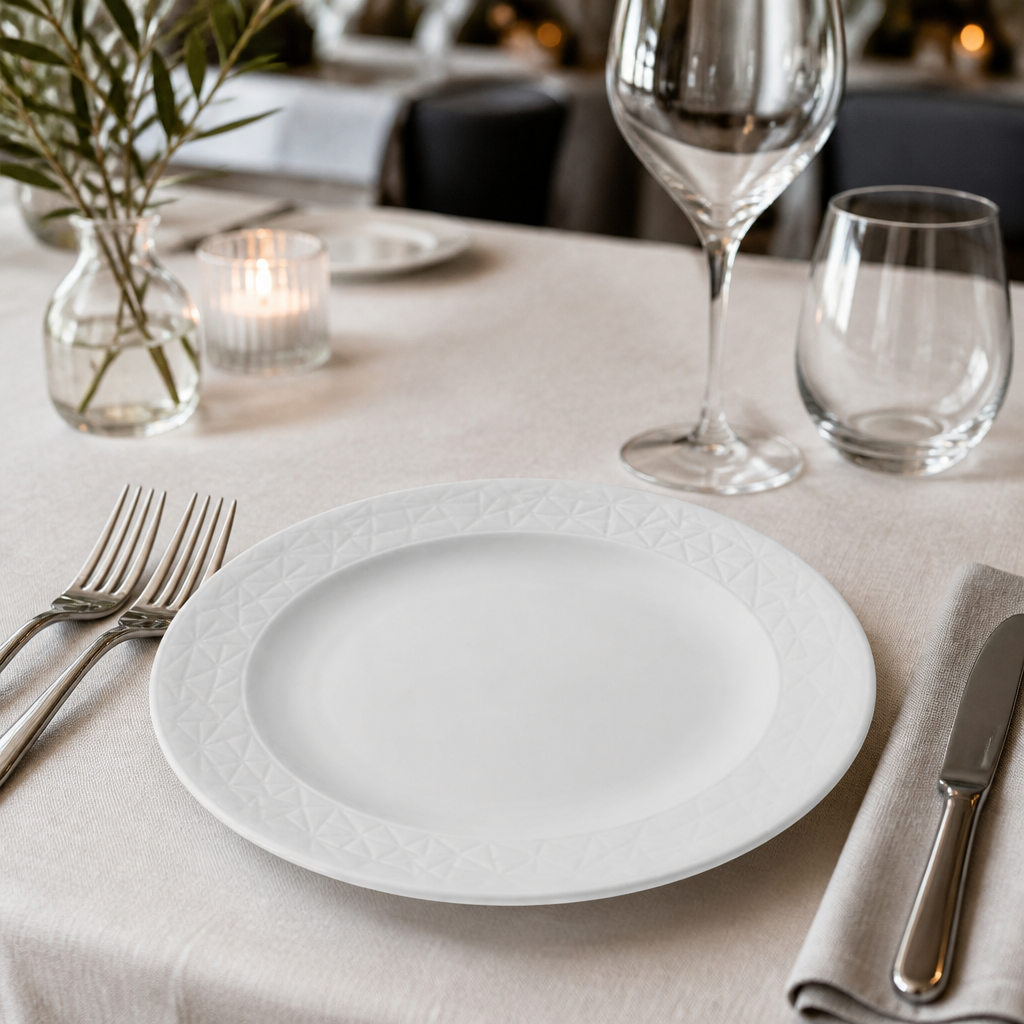 Commercial Abstract Plates 203mm - 12 Pack Fine China