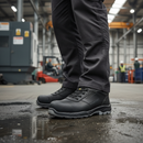 Premium Heavy Duty Safety Shoe S3 SRC - Black Leather with Superior Grip and Comfort, Available in Sizes 35-48