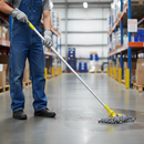 Premium Lightweight Aluminium Mop Handle with Push-Fit Design, 54 Inches Long and Colour-Coded Grip for Easy Use