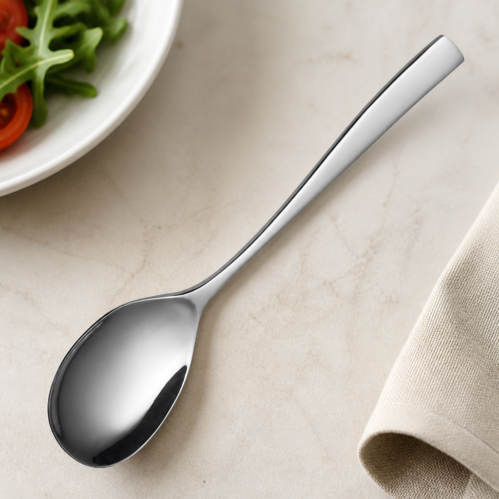 Commercial Stainless Steel Salad Spoons 12 Pack 211mm