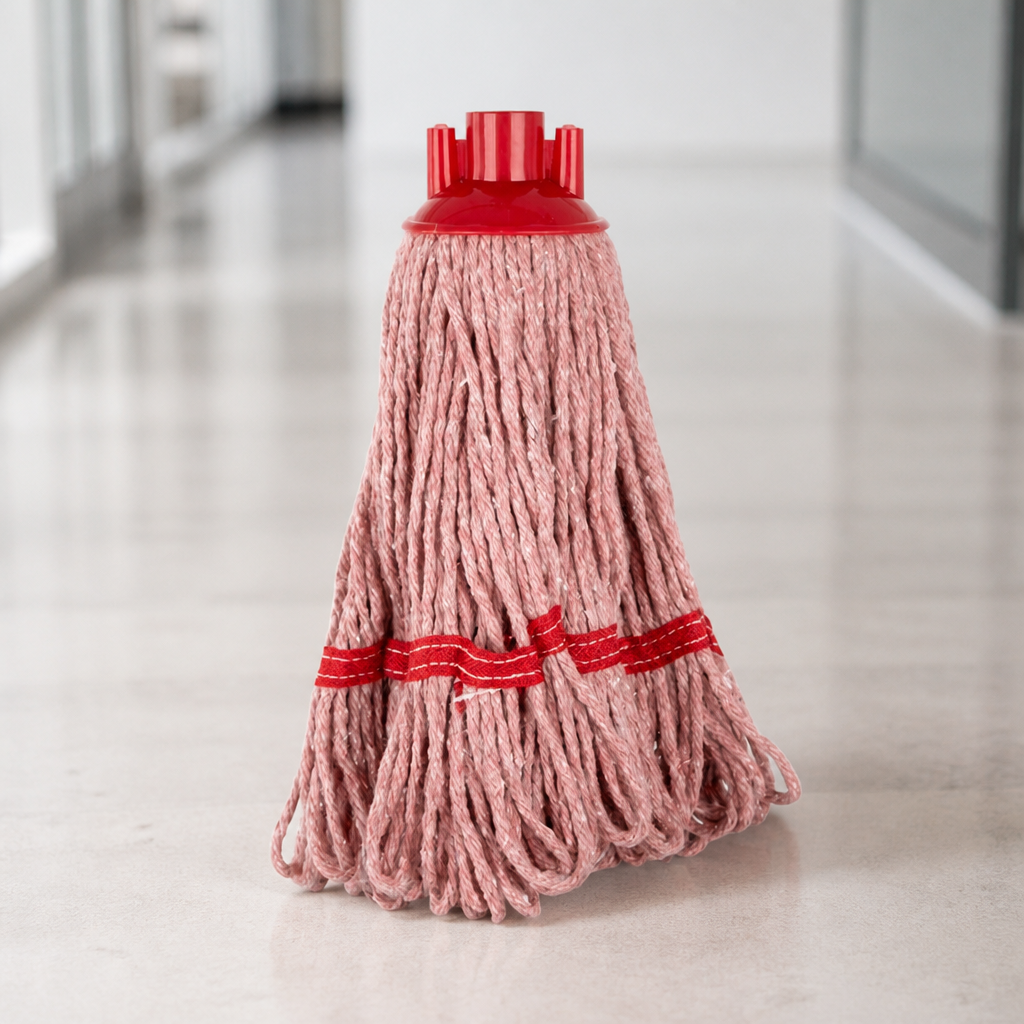 Commercial Deck Mop Head Red Stripe 200g for cleaning