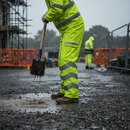 Premium Foul Weather Over Trouser with Reflective Tape and Waterproof Zips - High-Quality Professional Grade for Industrial and Commercial Applicat...