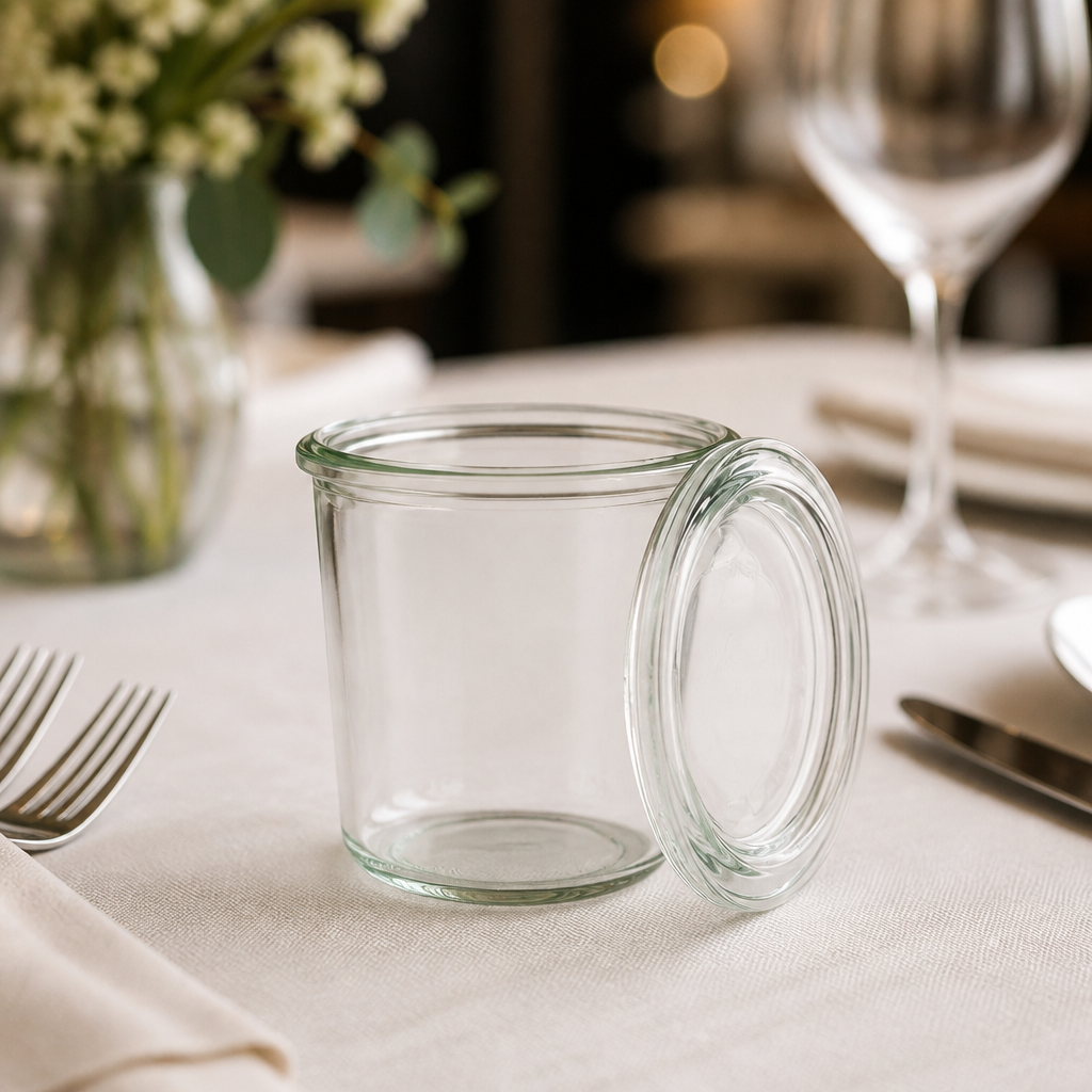 Commercial Sundae Dessert Glasses with Lids 290ml 6 Pack