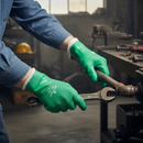 Premium PVC Coated Gloves with Anti-Bacterial Treatment, Flexible Design for Comfort and Grip in Damp Environments