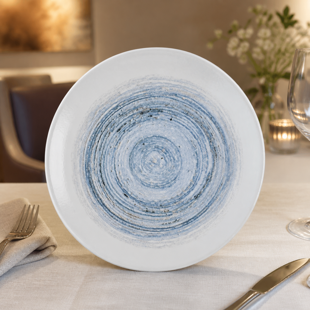 Commercial Coupe Plates 220mm - 12 Pack Super Vitrified Ceramic