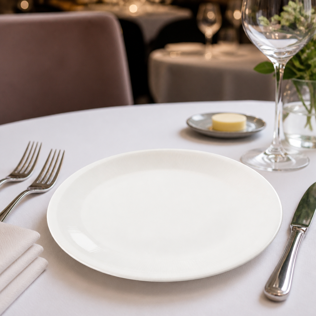 Commercial Bone China Coupe Plates 265mm 6 Pack