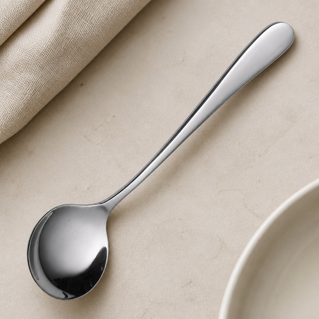 Commercial English Soup Spoons 12 Pack High-Quality Stainless Steel
