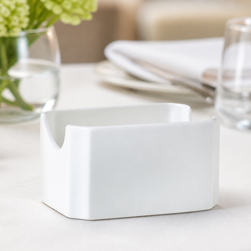 Commercial Porcelain Sugar Packet Containers 12 Pack
