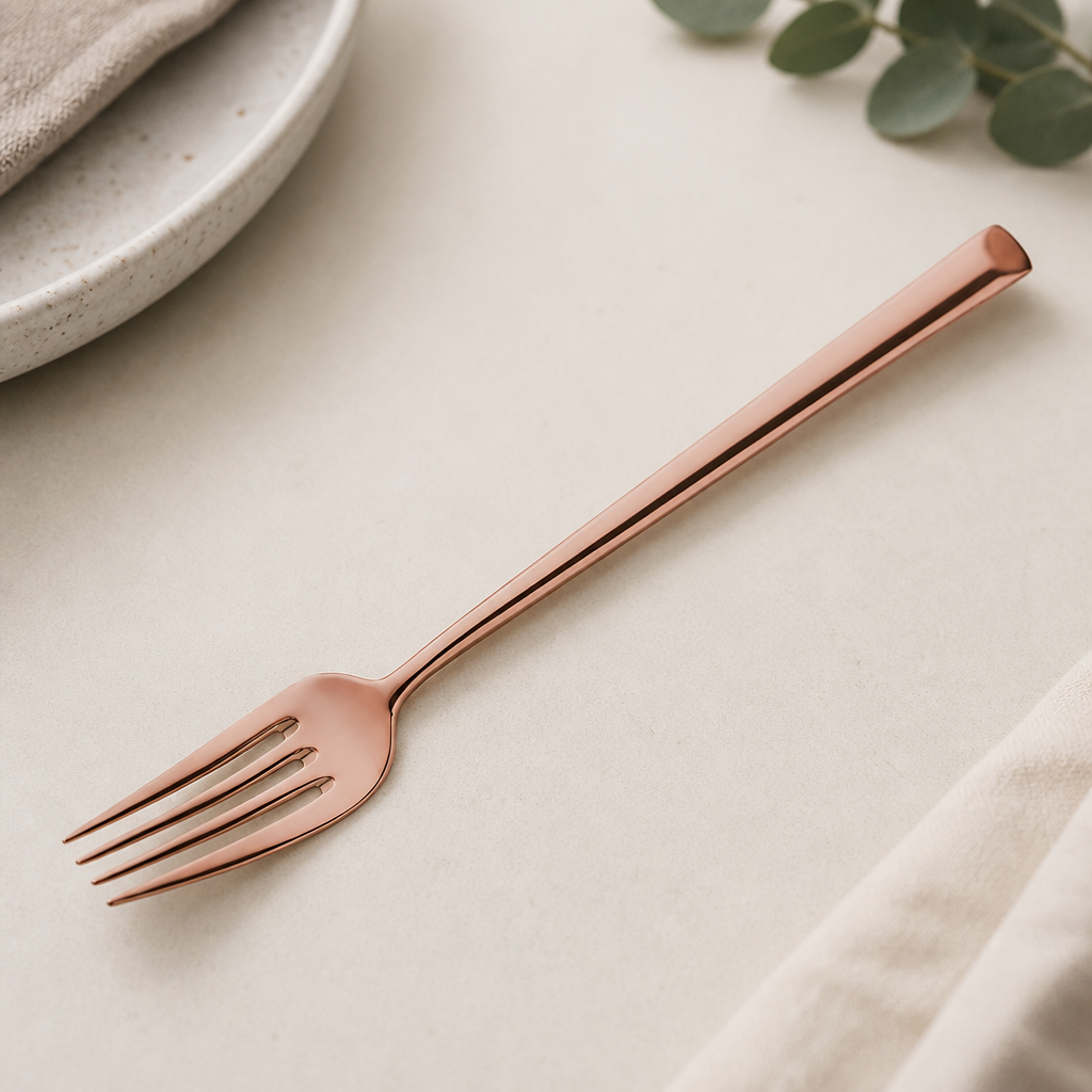 Commercial Copper Table Forks 12 Pack Elegant Design 18/10 Steel