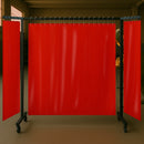 Defender Heavy Duty Welding Screen Kit - Red, Steel Frame, 4115mm