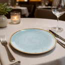 Commercial Stonecast Round Coupe Plates Duck Egg Blue 217mm