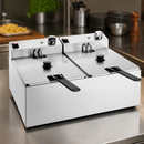 Commercial Countertop Electric Fryer 2x5Ltr Stainless Steel