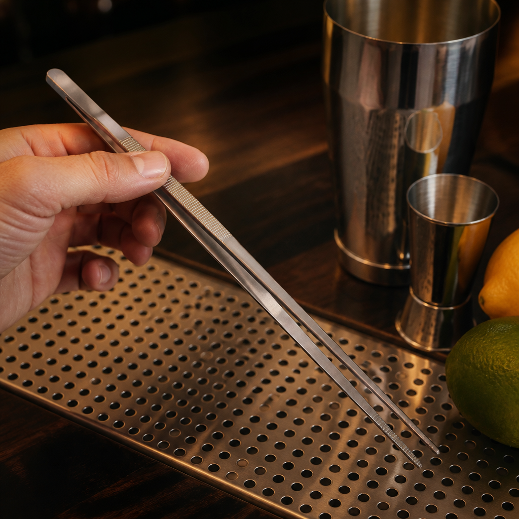 300mm Stainless Steel Commercial Garnish Tweezers for plating