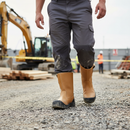 Premium Lightweight Rigger Safety Boot with Protective Toecap and Shock Absorbing Outsole in Tan - Sizes 3-16