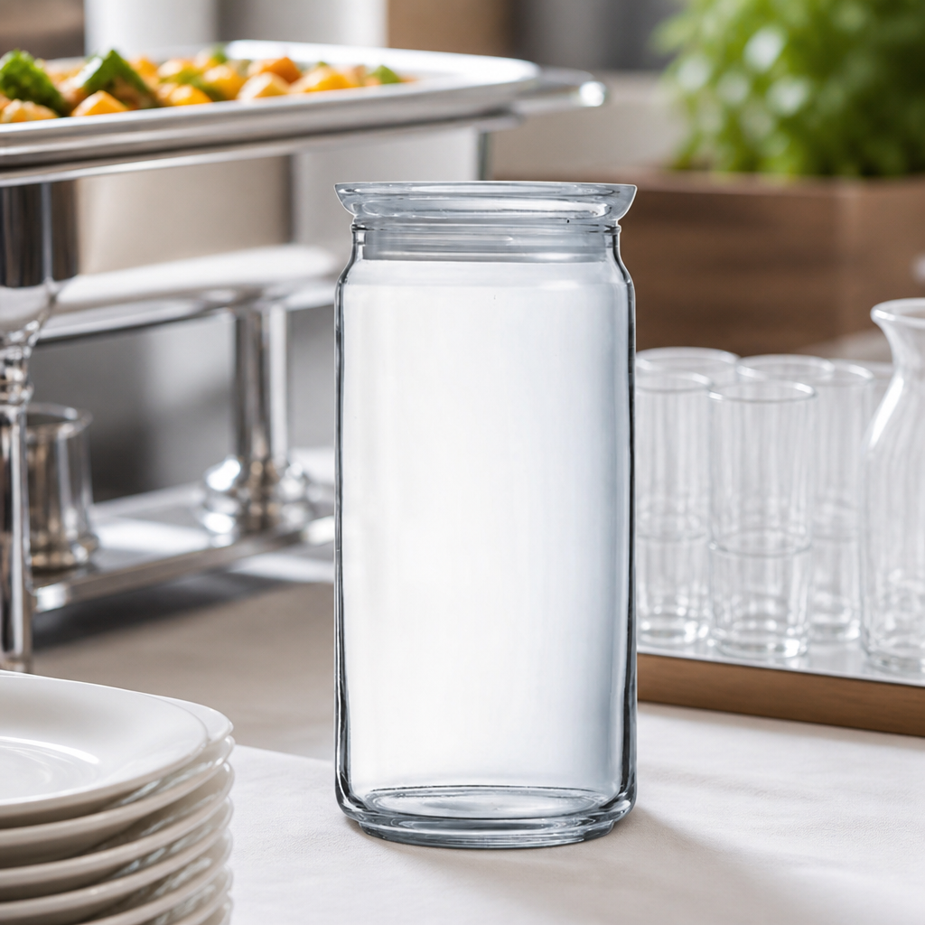 Commercial Biscotti Jars 1.5L Glass Lids Pack of 6
