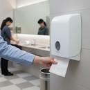 Premium Folded Hand Towel Dispenser - Essential Hygiene Solution with Cost Control and Versatile Compatibility