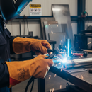 Premium Reinforced Leather Welding Gauntlet with Enhanced Protection for Welding and Metal Handling