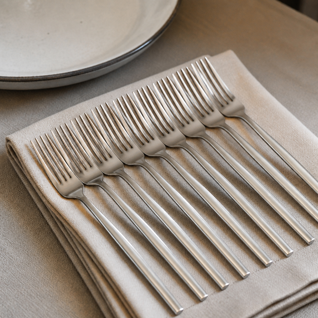 Pack of 12 stainless steel Sirocco dessert forks