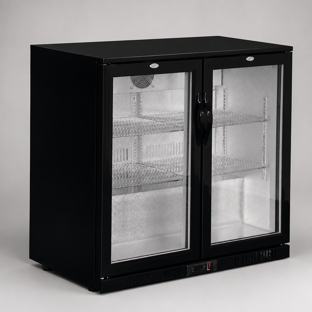 Commercial Back Bar Cooler 208L Capacity Hinged Doors
