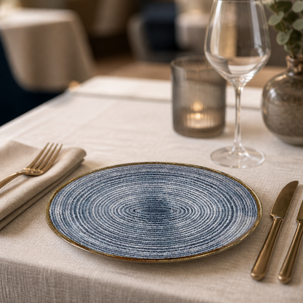 Commercial Coupe Plates 270mm Slate Blue - 12 Pack