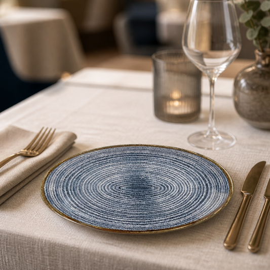 Commercial Coupe Plates 270mm Slate Blue - 12 Pack