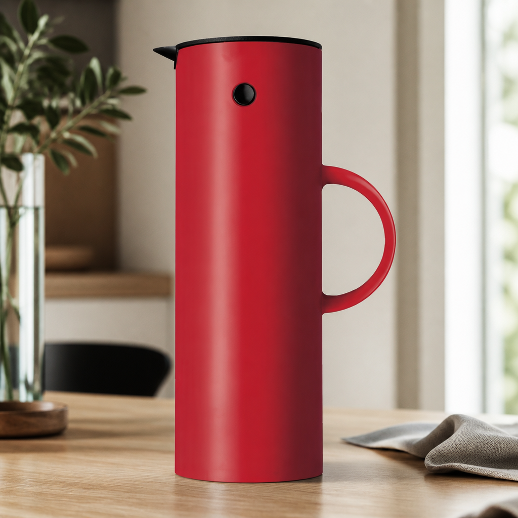 1Ltr Commercial Vacuum Jug with Rocker Stopper and Thermal