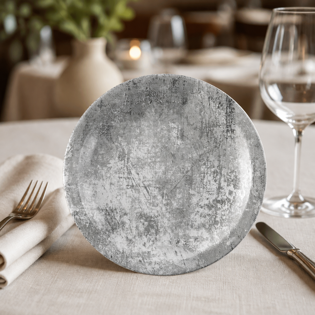 Commercial Vitrified China Plates 229mm Grey 12 Pack