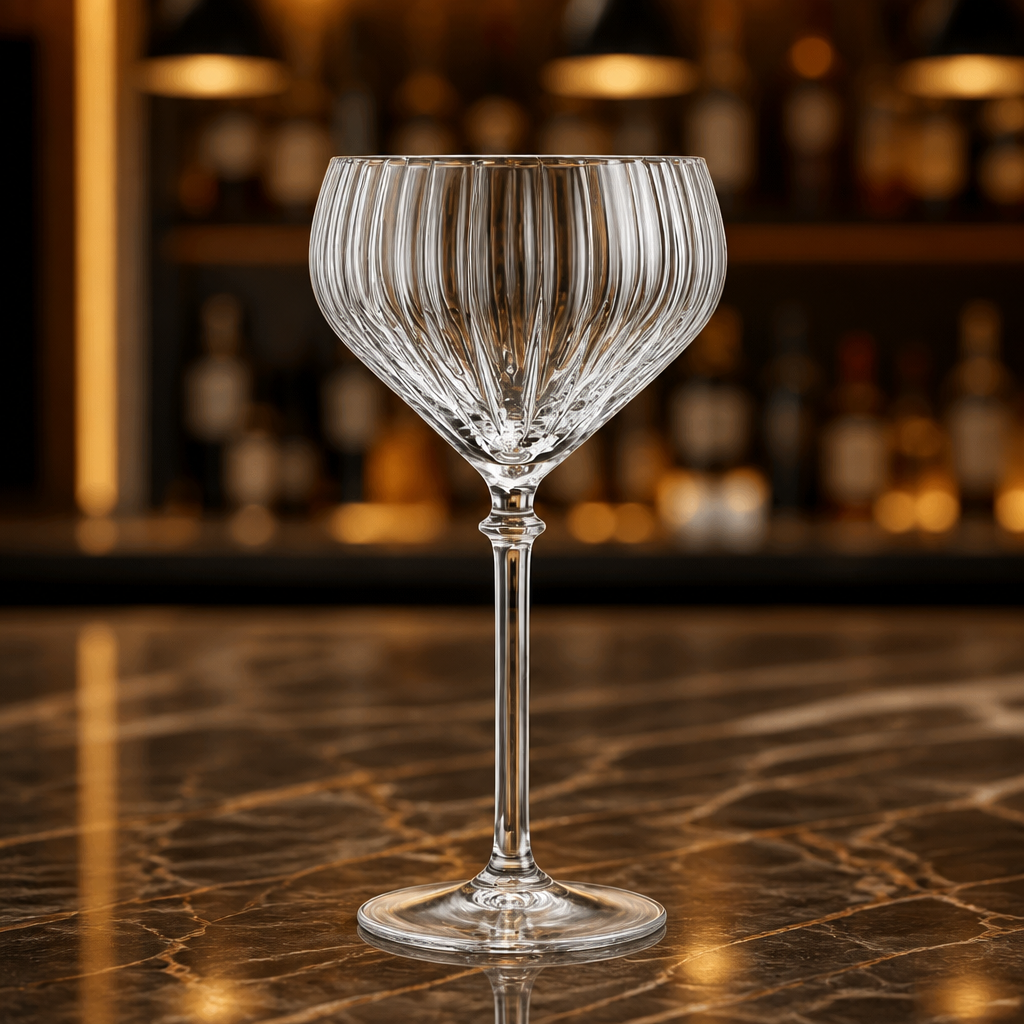 Set of 6 vintage style 320ml coupe glasses