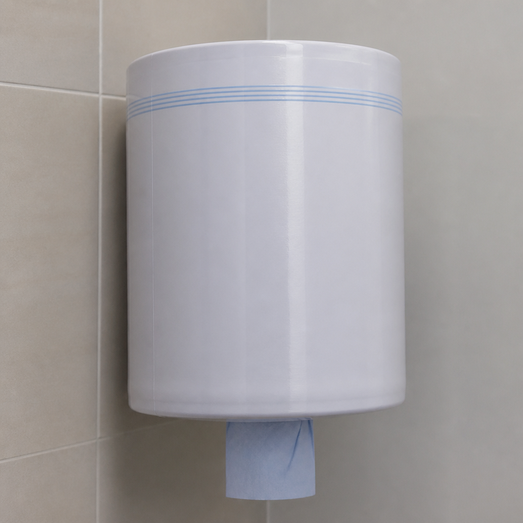 Commercial blue wiping paper centrefeed rolls 6 pack