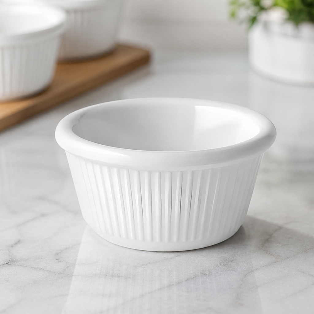 90ml Commercial Fluted Ramekins Melamine 12 Pack
